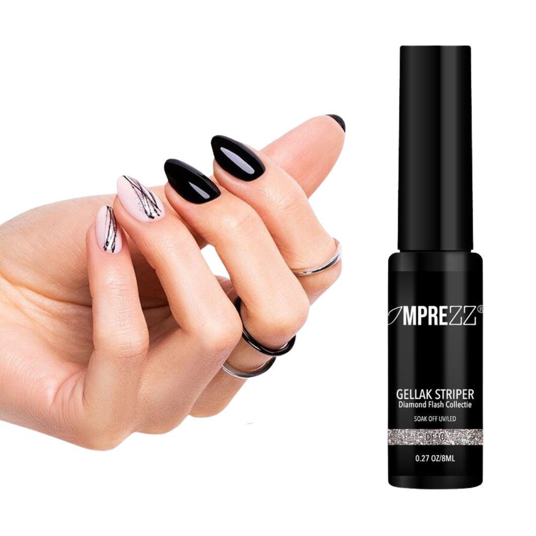 IMPREZZ Striper Gellak Zilver Glitter | 8 ml