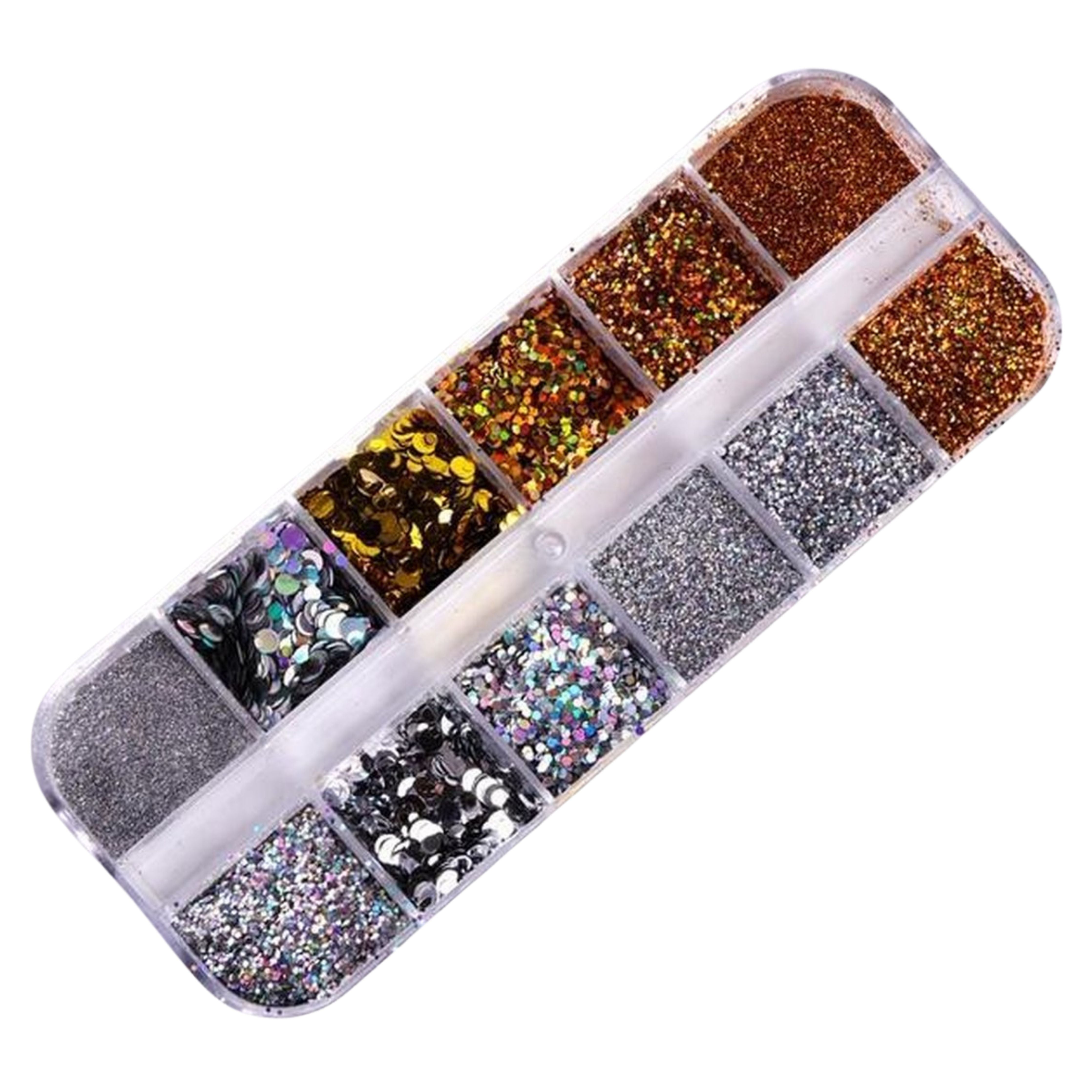 GUAPÀ® Nail Art Glitter Poeder | Goud Zilver