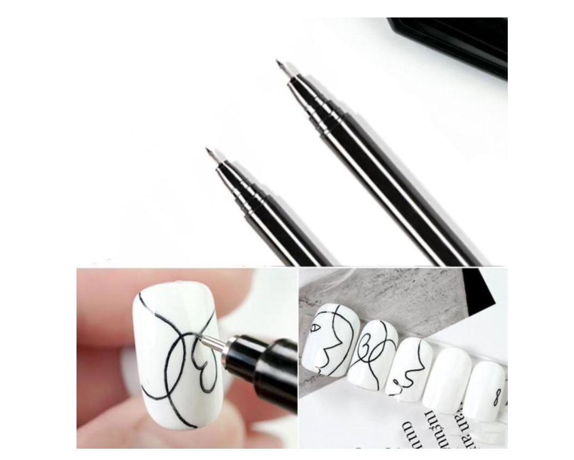 Nail Art Graffiti Penseel Zwart - Gio Cosmetics