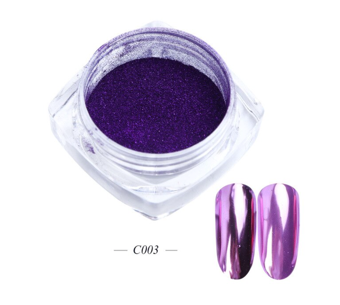 GUAPÀ - Holografische Glitter Poeder Set - Paars & Blauw & Groen - Chrome Nails - 3 stuks - Gio Cosmetics