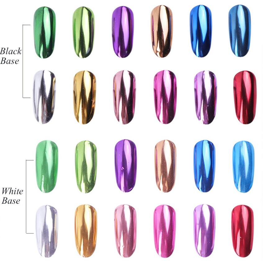 GUAPÀ - Holografische Glitter Poeder - Zilver - Chrome Nails - 1 stuk - Gio Cosmetics