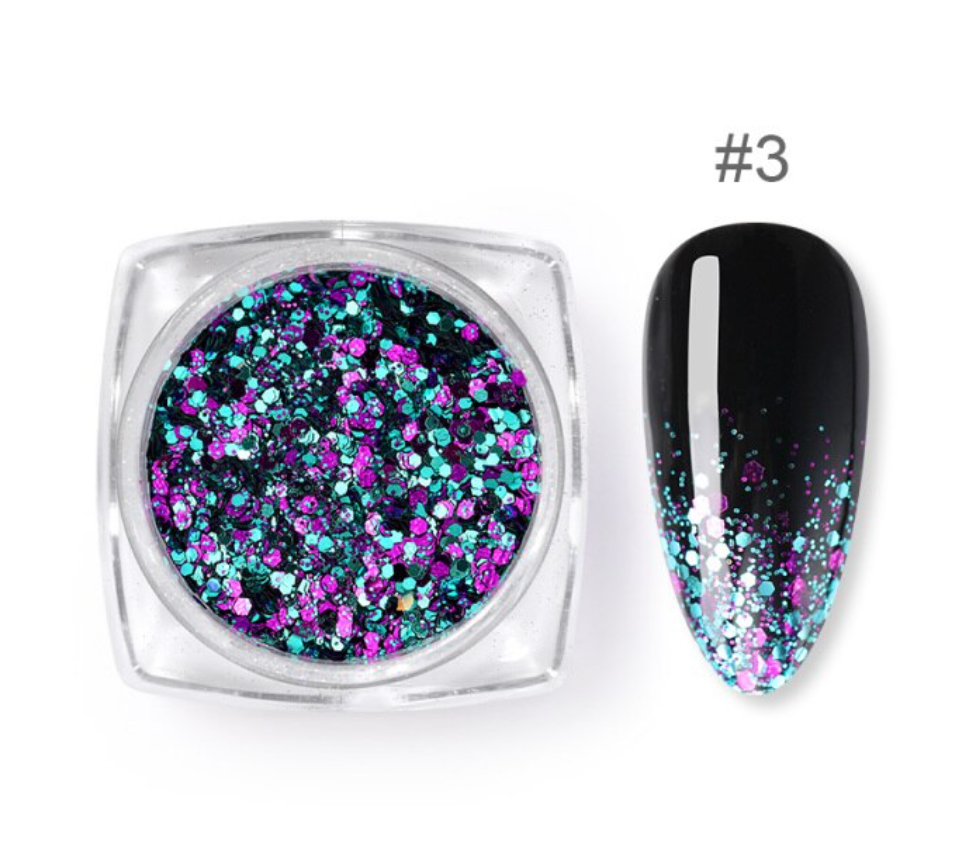 GUAPÀ® Nail Art Glitter Schubben | Paars