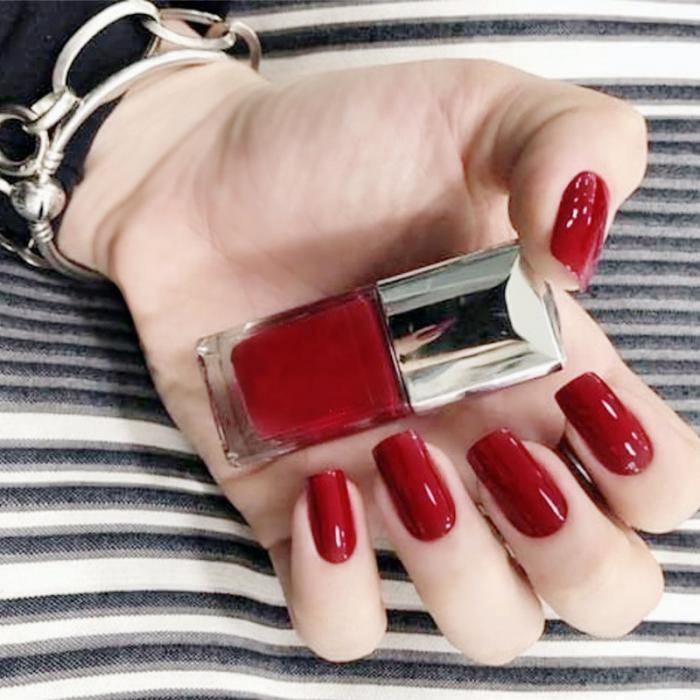 Plaknagels 24 stuks + lijm Rood - Gio Cosmetics