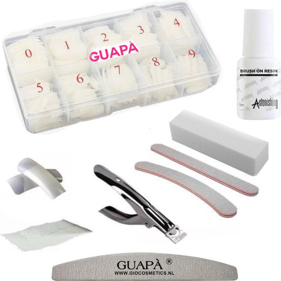 GUAPÀ® Nagelverlenging Set Uitgebreid Naturel | 100 stuks