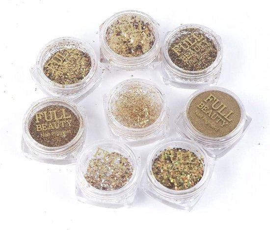 GUAPÀ® Nagel Glitter Poeder Set Easy | Goud Rosé