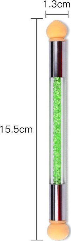 GUAPÀ® Nail Art Blooming Spons & Stempel Penseel | Groen