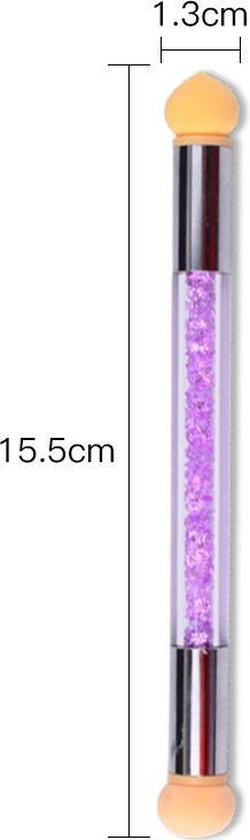 GUAPÀ® Nail Art Blooming Spons & Stempel Penseel | Paars