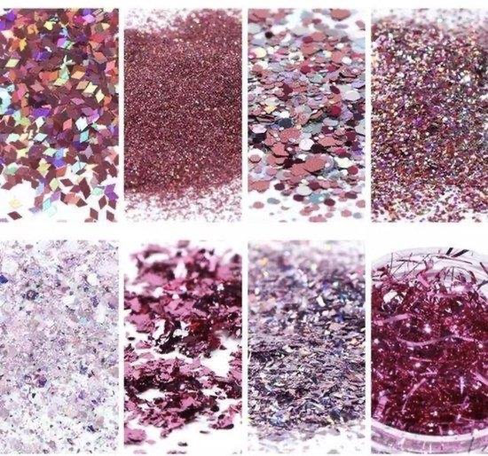 GUAPÀ® Nagel Glitter Poeder Set Easy | Goud Rosé