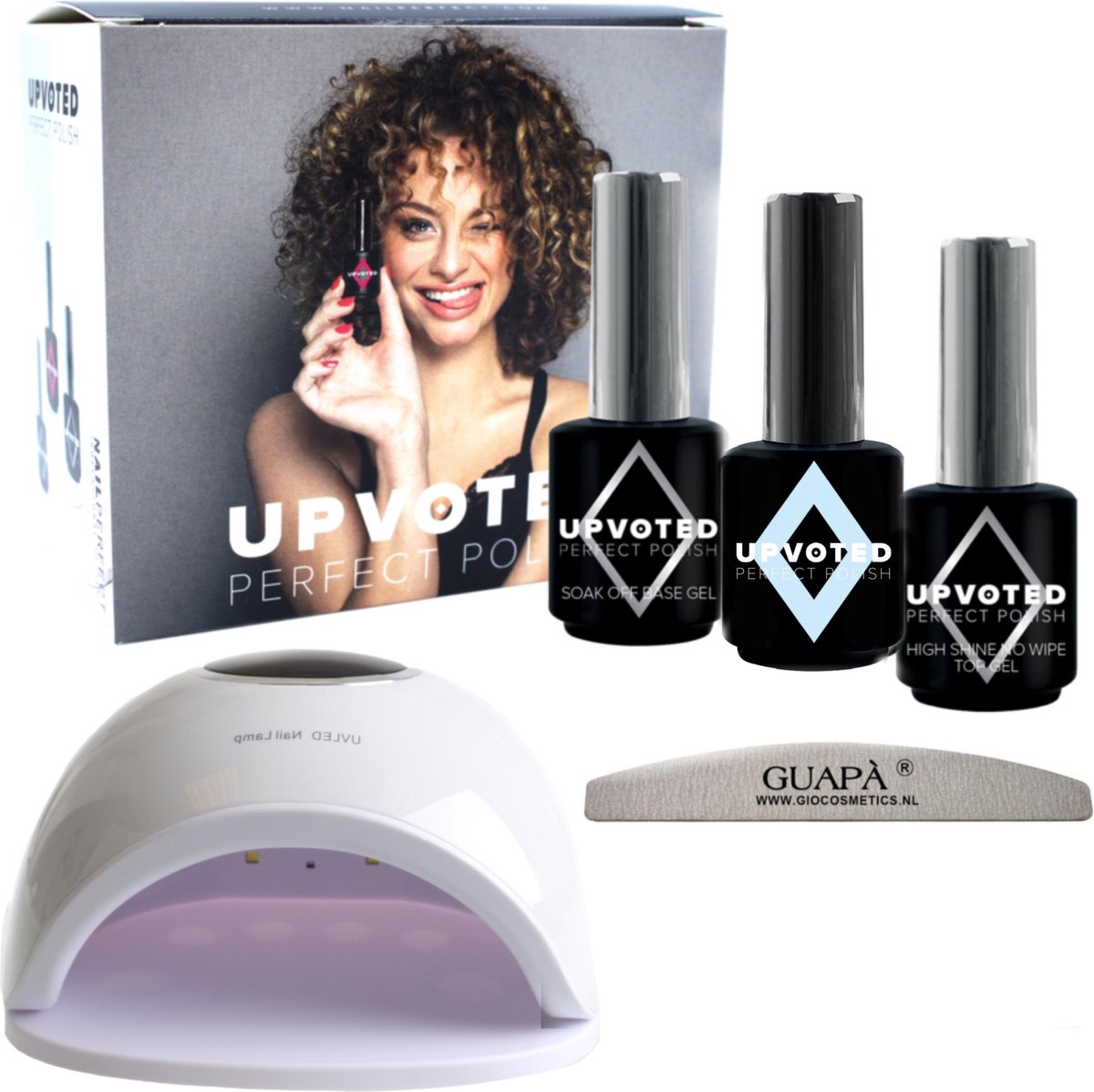 UPVOTED Gellak Starterspakket incl Nagellamp UV / LED | Licht Blauw