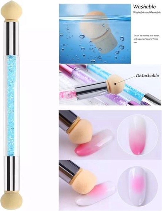 GUAPÀ® Nail Art Spons Stempel Penselen | 6 stuks