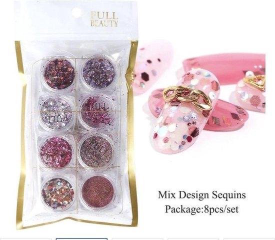 GUAPÀ® Nagel Glitter Poeder Set Easy | Goud Rosé