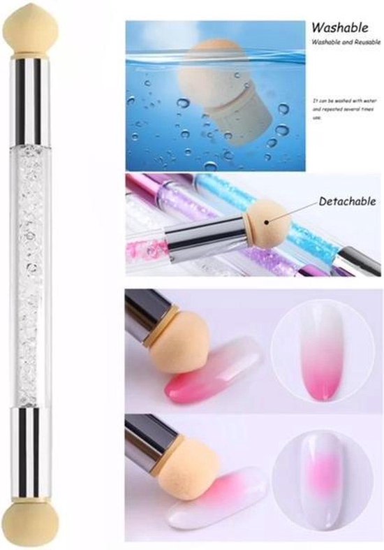 GUAPÀ® Nail Art Spons Stempel Penselen | 6 stuks