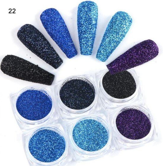 GUAPÀ® Nail Art Glitter Poeder | Navy Paars