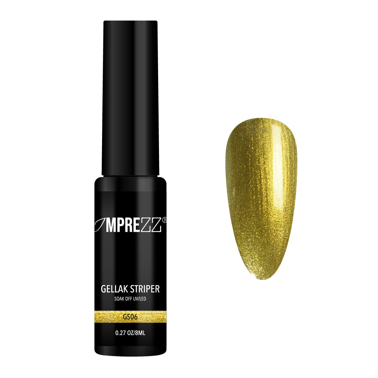 IMPREZZ Striper Gellak Goud Glitter | 8 ml