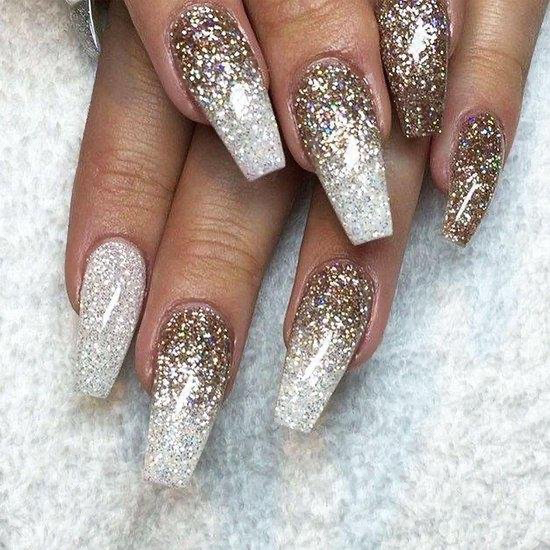 GUAPÀ® Nail Art Glitter Poeder Set | Goud Zilver