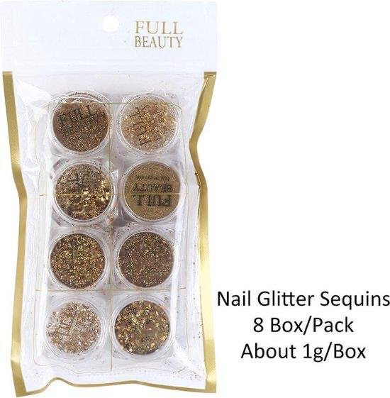 GUAPÀ® Nagel Glitter Poeder Set Easy | Goud Rosé