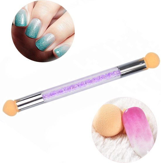 GUAPÀ® Nail Art Blooming Spons & Stempel Penseel | Paars