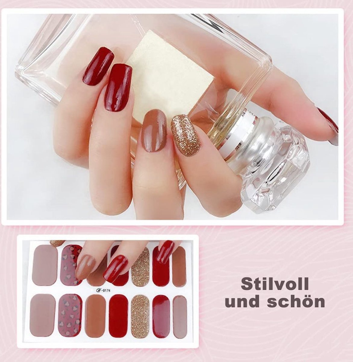 Nail Wraps Nagelstickers 20 pcs | Diverse vormen en patronen