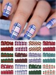 GUAPÀ® Nagelstickers & Nail wraps |  12 Vellen Nagelstickers met Kerst Vormen