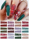 GUAPÀ® Nagelstickers & Nail wraps |  12 Vellen Nagelstickers met Kerst Vormen