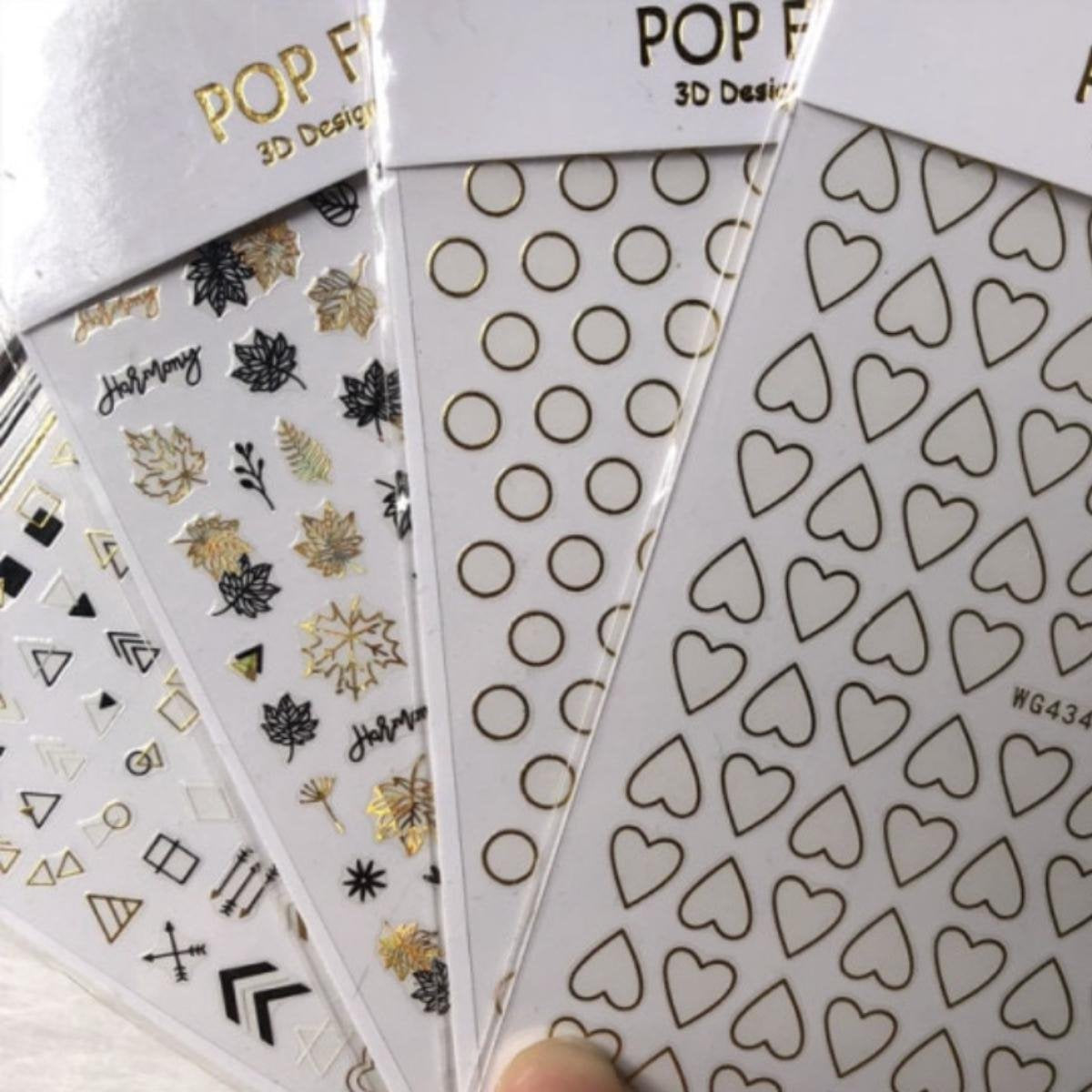 GUAPÀ® Nagelstickers | Nagel Stickers Kerst | Nail Art 3D Stickers | Nagelstickers Kinderen | Nagel Stempel | 4 Nagelstickers Velletjes