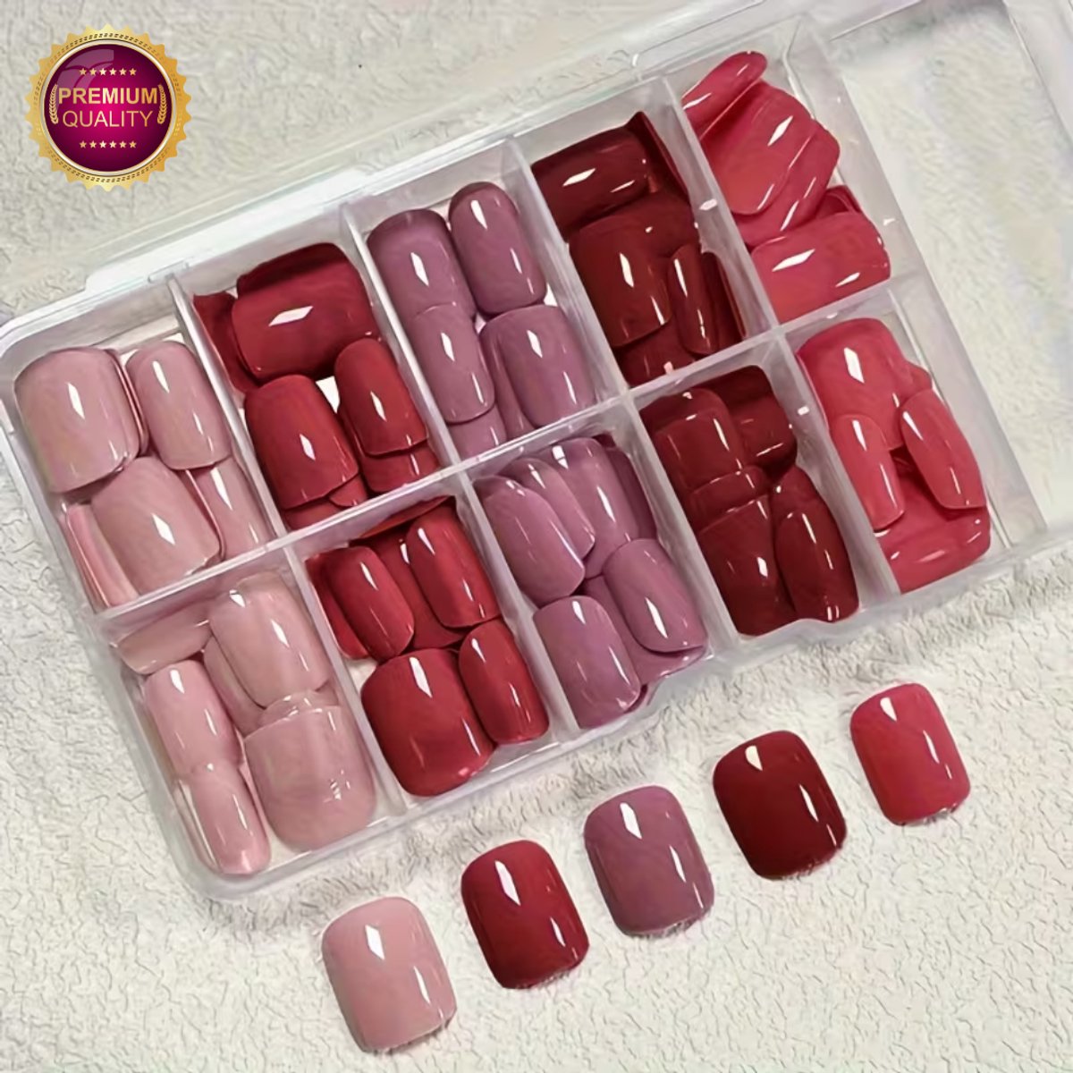 GUAPÀ® Plaknagels Nude Roze Tinten | 120 stuks valse nagels | Press On Nails | Zelfklevende Plaknagels | Nepnagels | Kunstnagels | Compleet plaknagels starterspakket | Nagels Wraps | Nail Art | Feest Nagels | 120 stuks plaknagels Nude Roze Tinten