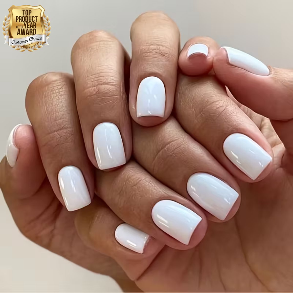 GUAPÀ® Plaknagels Set Wit | 24 stuks valse nagels | Press On Nails | Zelfklevende Plaknagels | Nepnagels | Kunstnagels | Compleet plaknagels starterspakket | Nagels stickers | Feest Nagels | 24 stuks plaknagels Wit Glanzend