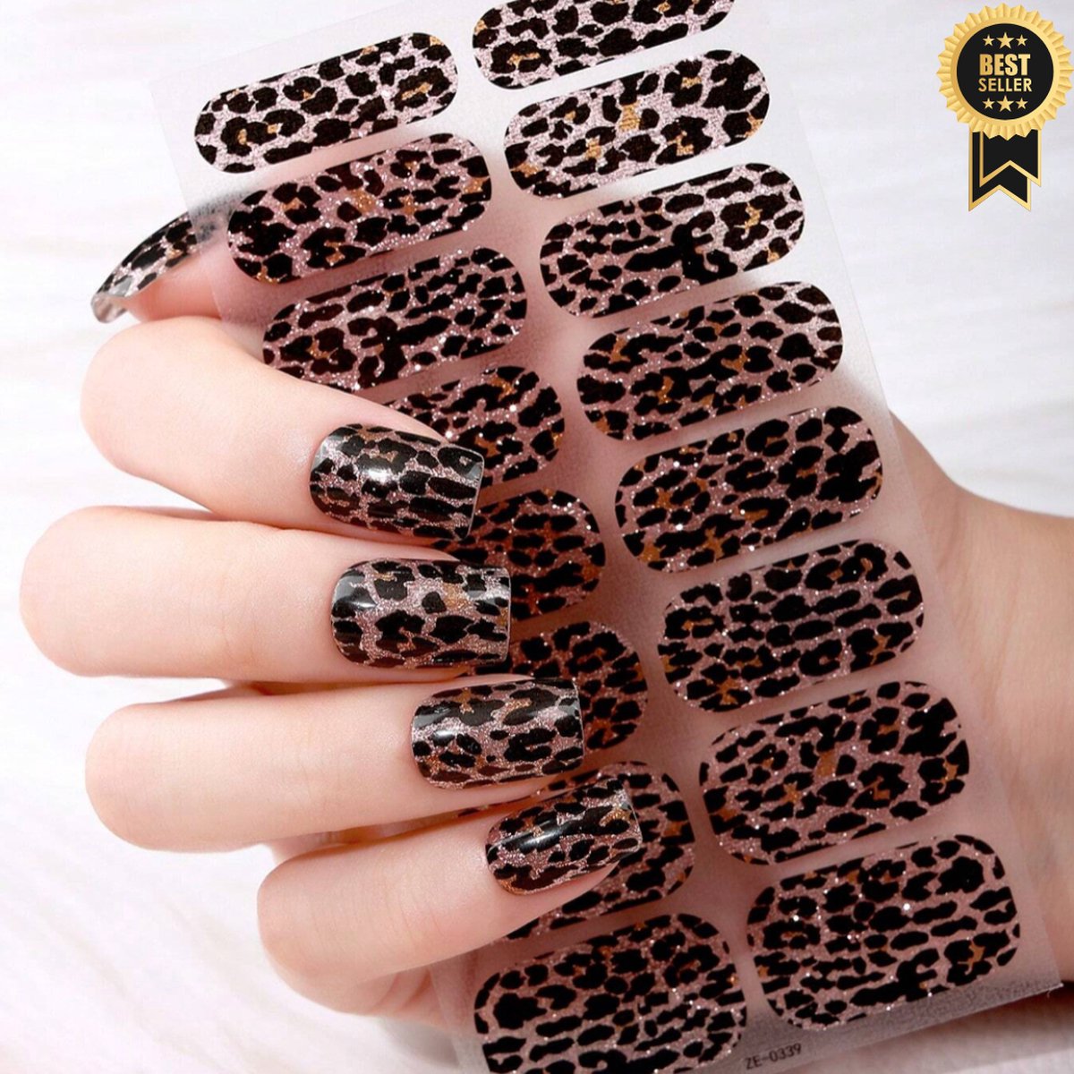 GUAPÀ® Nagelstickers & Nail wraps 16 pcs Luipaard | Nail Art | Nagel Folie | Diverse kleuren Nail Wrap | 16 Nagelstickers Leopard | Nail Wraps Stickers | 16 nagel wrap stickers Luipaard