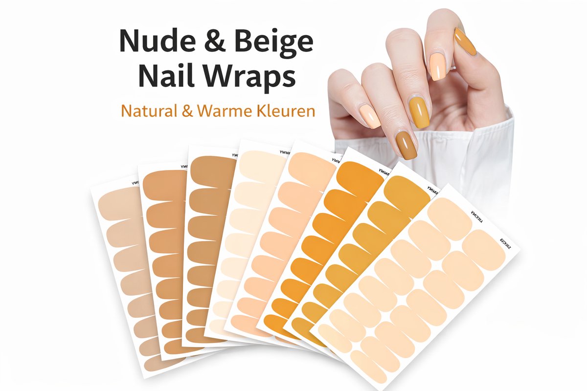 GUAPÀ® Nagelstickers & Nail wraps - 6 Vellen - Goud en Gele Wraps