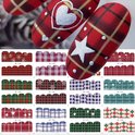 GUAPÀ® Nagelstickers & Nail wraps |  12 Vellen Nagelstickers met Kerst Vormen