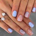 GUAPÀ® Plaknagels |24 stuks plaknagels Baby Blue Nail