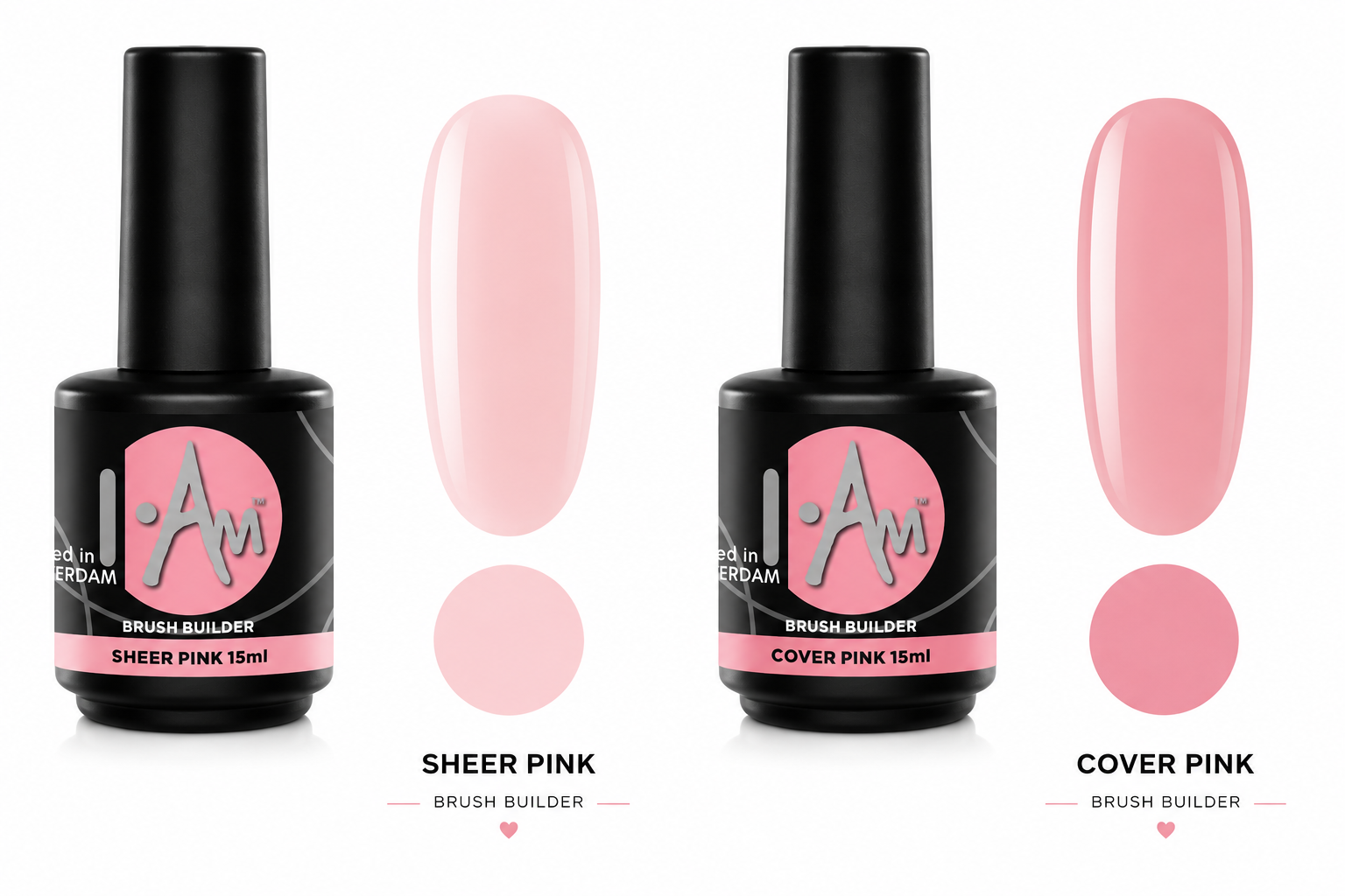 I.AM Brush Builder SHEER PINK & COVER PINK | 2 x 15 ml | Top Kwaliteit | Scherpe prijs!