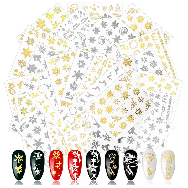 GUAPÀ® Nail Art Nagelstickers 32 vellen kerst nagelstickers