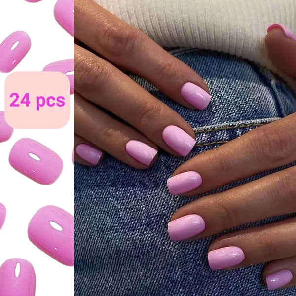 GUAPÀ® Plaknagels | 24 stuks valse nagels | Roze