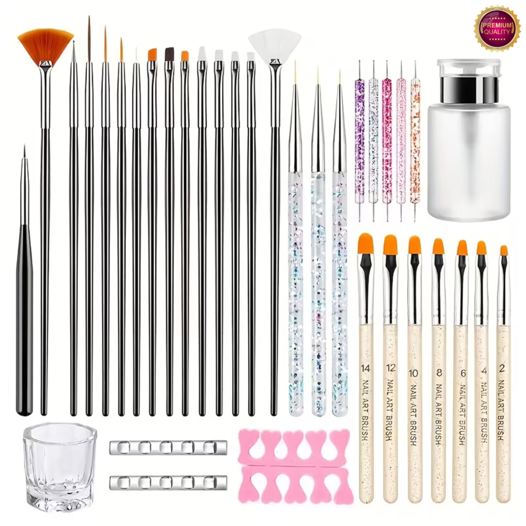 Nagel Pensel Set 36 Stuks | Nail Art en Gel Penselen