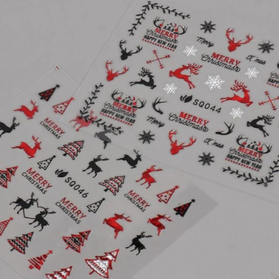 GUAPÀ® Nagelstickers 12 diverse patronen | Kerst nagelstickers