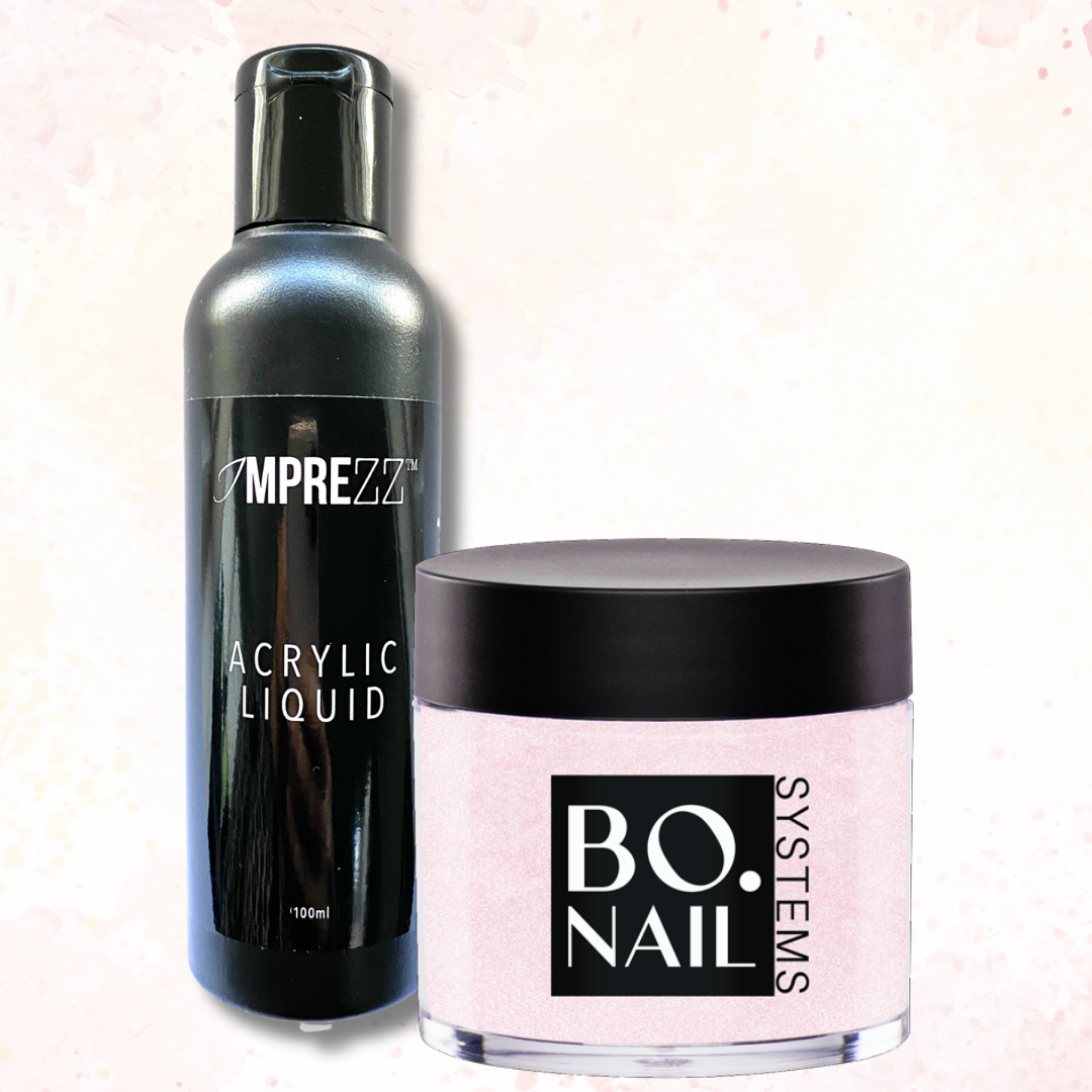 Acryl Kit Basis Pink + Glitter Light Pink