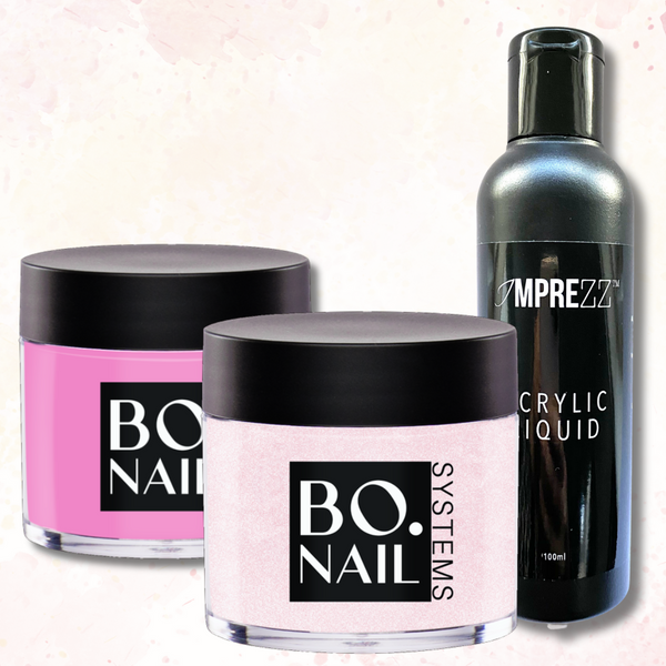 Acryl Kit Basis Pink + Glitter Light Pink
