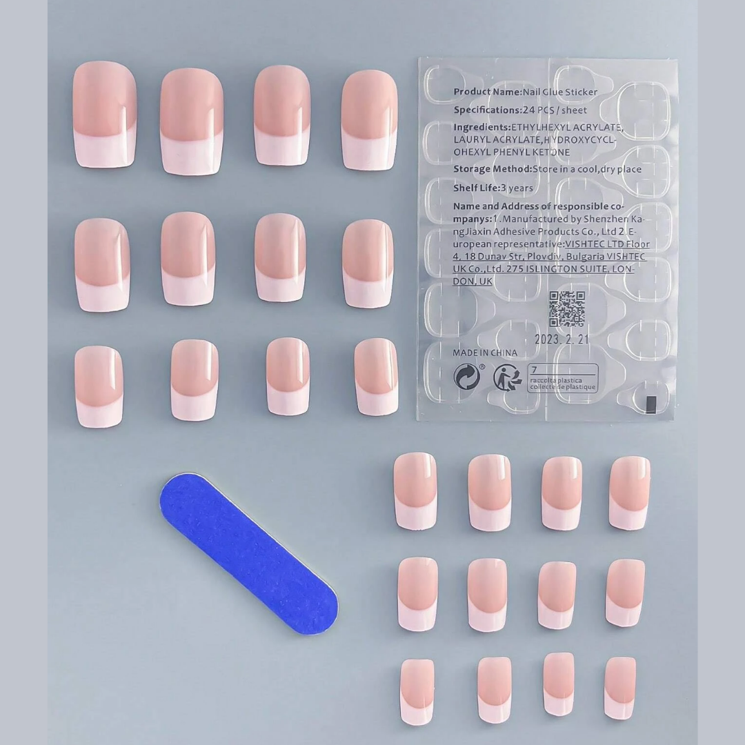GUAPÀ® Plaknagels | 24 stuks valse nagels | French Manicure