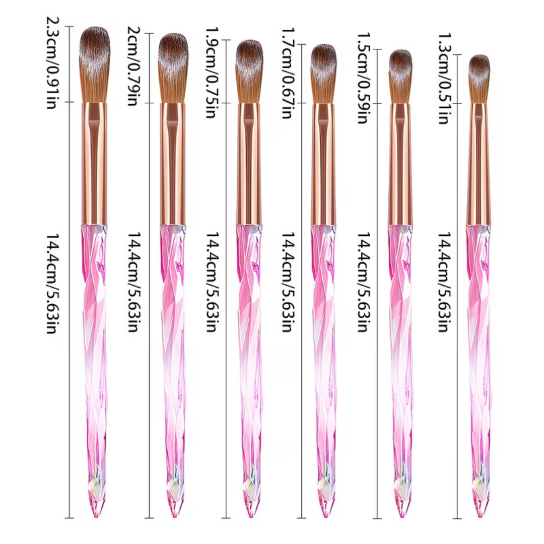 Acryl Penselen Set 6 Pcs | Acrylic Brushes