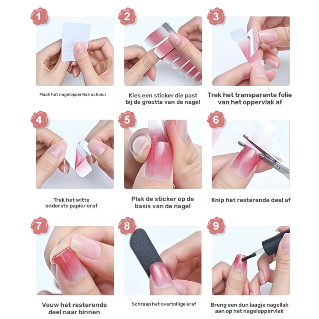 Nail Wraps Nagelstickers 6 Vellen | Nagellak Wraps