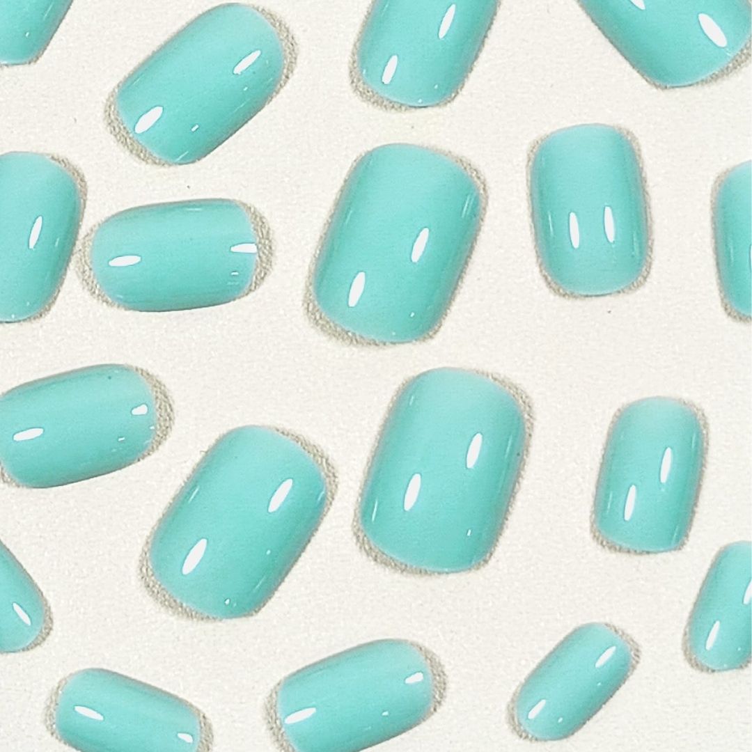 GUAPÀ® Plaknagels | 24 stuks valse nagels | Turquoise