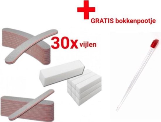 30x Nagel Vijlen - 100 / 180 GRIT - Kunstnagels - boomerang Vijl - bufferblok - polijstblok- - banaan - High Quality - Professionele markt - gellak - shellac - nagels - nagelverzorging - acrylnagels - gelnagels