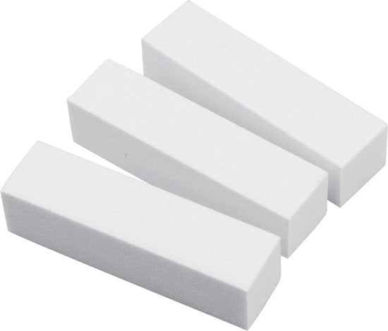 Nagelvijl / Blokvijl Wit - Nagel Voorbereiding & Polijsten - High Quality - 3 stuks