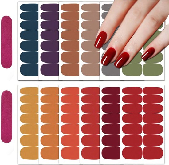 GUAPÀ® Nagelstickers & Nail wraps | 12 Herfst Pastel nagel wrap stickers