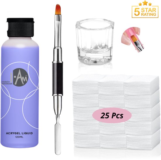 GUAPÀ® Polygel Starterspakket | Slip Solution Liquid | Poly Gel Nagels | Polygel Spatel Tool | Dappendish | Acrygel Liquid | Vloeistof voor Polygel Nagels | Manicure | Poly Gel | 120 ml Polygel Liquid