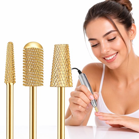 GUAPÀ® Nagelfrees Bitjes Keramische Nagelboor Set - 3 Nagel Bitjes - Universele Opzetstukjes - Elektrische Nagelvijl - Nagel Bitjes voor Frees - Opzetstukken Nagelfrees - Inclusief Opbergdoosje - Universeel - Keramische Set Nagelfrees Bitjes 3 Stuks