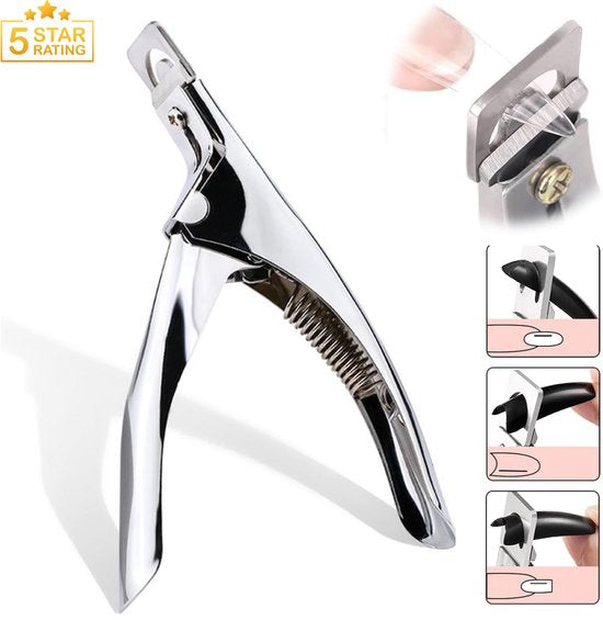GUAPÀ® Nagel Tipknipper RVS | Nepnagel Knipper | Nagelknipper | Kunstnagels | BIAB | Nagel Tips | Plaknagels | Tipknipper RVS