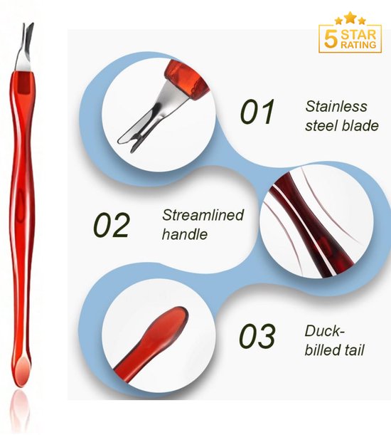 GUAPÀ® Nagelriem verwijderaar | Nagelriemmesje | Nagelverzorgingsset | Bokkenpootje | Manicure | Nagelriem Vellen Verwijderaar