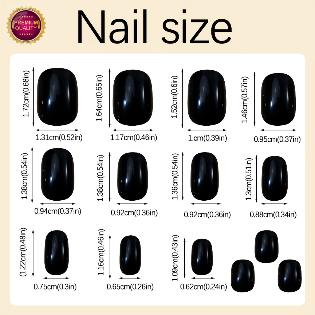 Plaknagels 588 Pcs Diverse Kleuren | Korte Nagel Tips